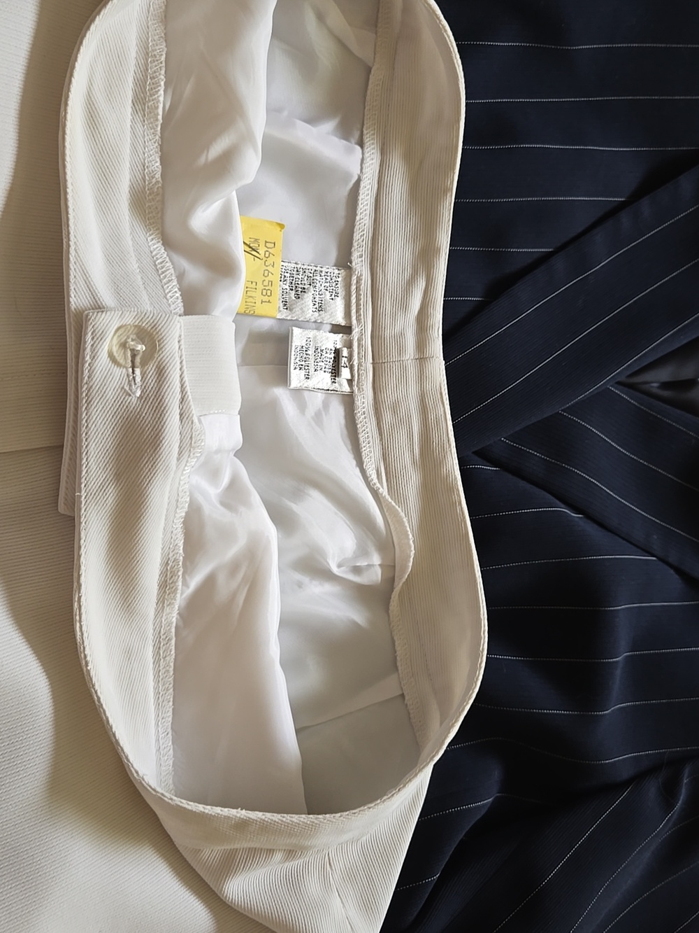 Jones New York Navy Pinstripe Double-Breasted Jacket and Pant - Picture 6 of 9
